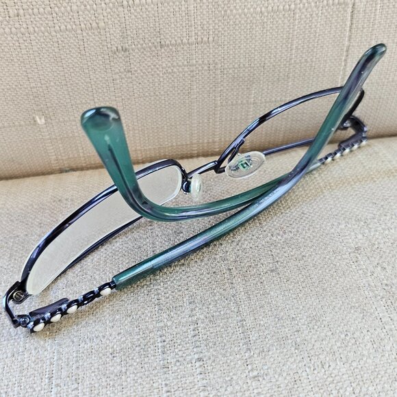 Nine West Women Glasses NW1079 434 Navy Blue Pearl Eyeglasses Frame 54[]15-135 - Picture 8 of 15